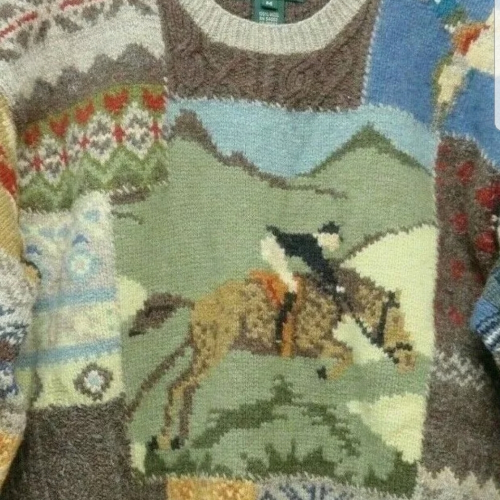 Rare vintage Ralph lauren sweater mens size medium - Picture 2 of 3